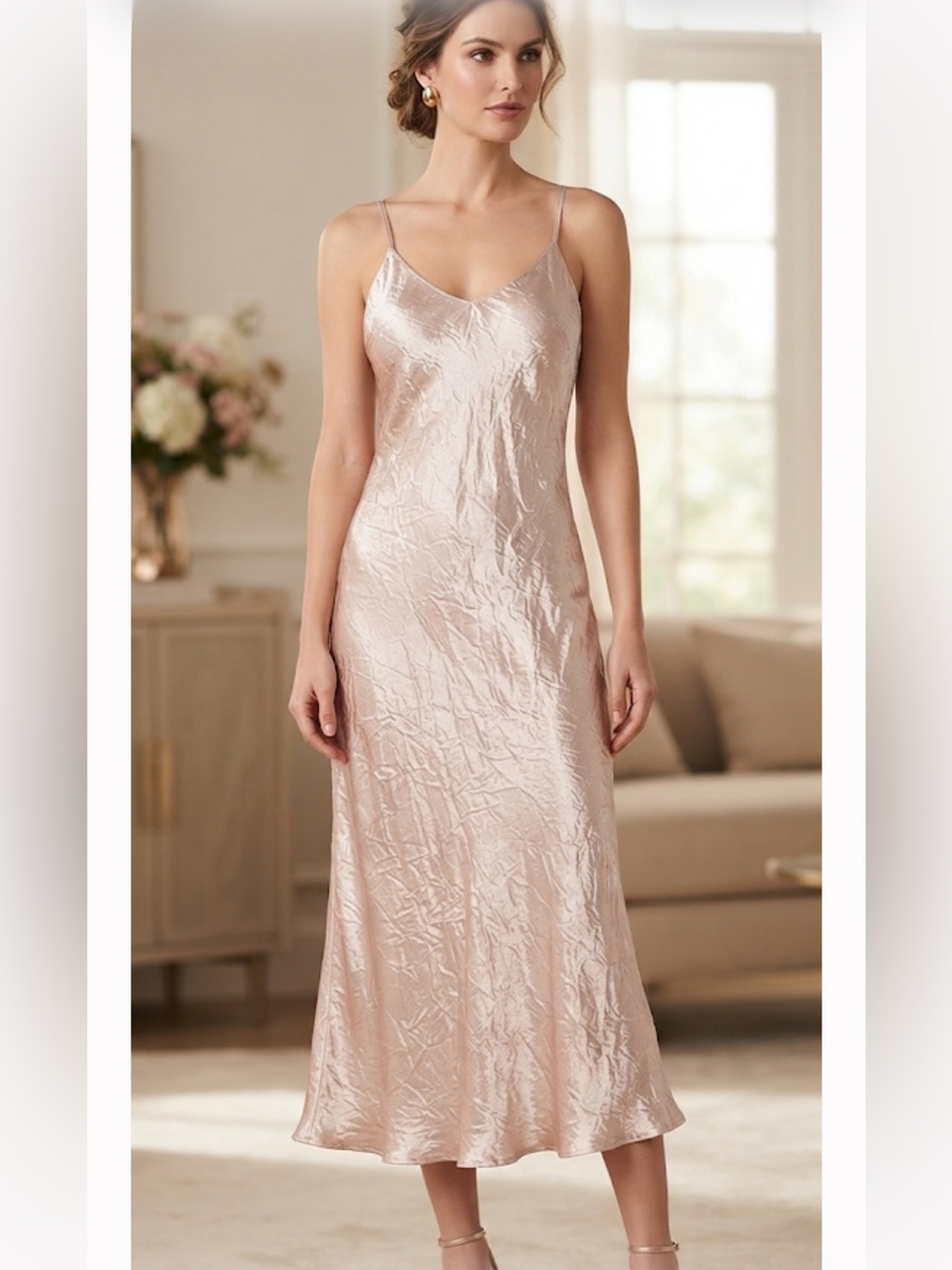Vintage Intimate Essentials long slip dress made in Hong Kong